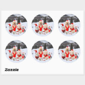 Vrolijk kerstfeest van de bende! ronde sticker (Vel)