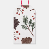 Vrolijk kerstfeest van de Cabin Holiday Kaart Cadeaulabel (Achterkant)