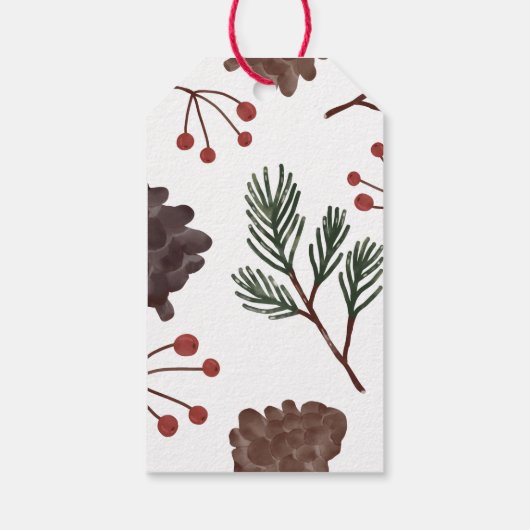 Vrolijk kerstfeest van de Cabin Holiday Kaart Cadeaulabel (Achterkant)