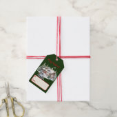 Vrolijk kerstfeest van de Cabin Holiday Kaart Cadeaulabel (Met Touw)