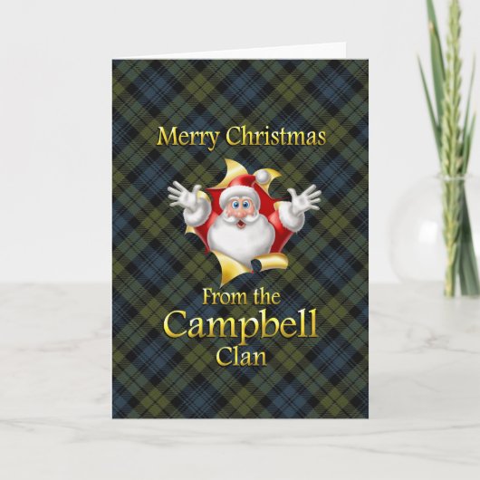 Vrolijk kerstfeest van de Campbell Clan Feestdagen Kaart (Voorkant)
