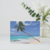 Vrolijk kerstfeest van de Caribische palmboom Feestdagenkaart (Staand voorkant)