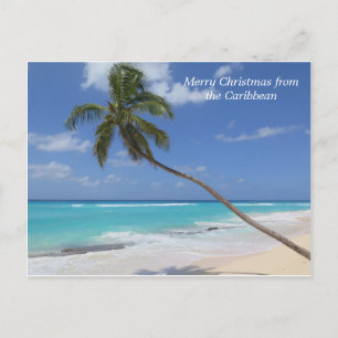 Vrolijk kerstfeest van de Caribische palmboom Feestdagenkaart