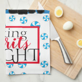 Vrolijk kerstfeest van de Claus Theedoek (Quarter Fold)