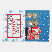 Vrolijk kerstfeest van de Claus Theedoek (Horizontaal)