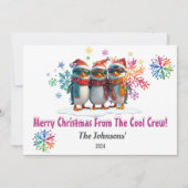 Vrolijk kerstfeest van de Cool Crew Feestdagenkaart (Voorkant)