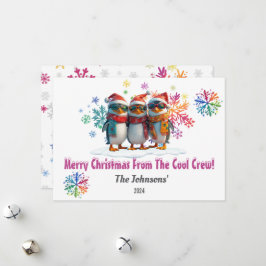 Vrolijk kerstfeest van de Cool Crew Feestdagenkaart