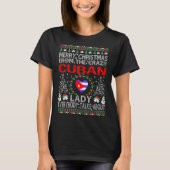 Vrolijk kerstfeest van de Cubaanse dame Ugly Sweat T-shirt (Voorkant)