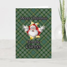 Vrolijk kerstfeest van de Currie Curry Clan Feestdagen Kaart