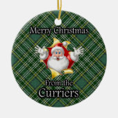 Vrolijk kerstfeest van de Currie-koerier Keramisch Ornament (Voorkant)