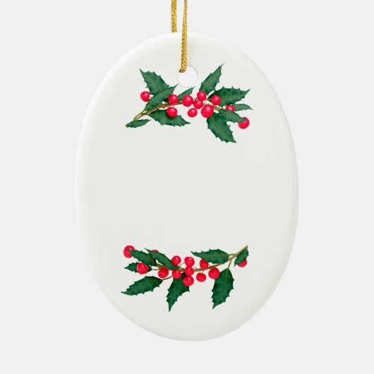 Vrolijk kerstfeest van de familie keramisch ornament (Achterkant)