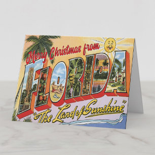 Vrolijk kerstfeest van de Florida vintage Kaart
