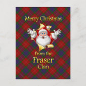 Vrolijk kerstfeest van de Fraser Clan Feestdagenkaart (Voorkant)