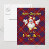 Vrolijk kerstfeest van de Hamilton Clan Feestdagenkaart (Voorkant / Achterkant)
