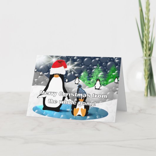 Vrolijk kerstfeest van de hele bende! feestdagen kaart (Voorkant)