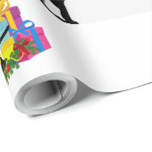 Vrolijk kerstfeest van de hond cadeaupapier (Rol Hoek)