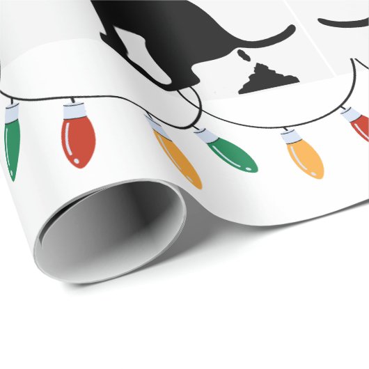 Vrolijk kerstfeest van de hond cadeaupapier (Rol Hoek)