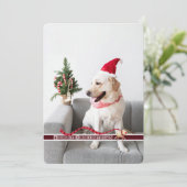 Vrolijk kerstfeest van de hond  feestdagenkaart (Staand voorkant)