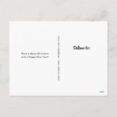 Vrolijk kerstfeest van de hond | Houtskool met fot Feestdagenkaart (Achterkant)