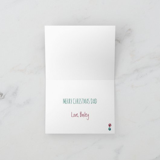 Vrolijk kerstfeest van de hond - Humor Funny Dog D Feestdagen Kaart (Binnen)