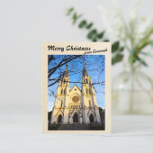 Vrolijk kerstfeest van de kathedraal van de Savann Feestdagenkaart (Staand voorkant)