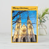 Vrolijk kerstfeest van de kathedraal van de Savann Feestdagenkaart (Staand voorkant)
