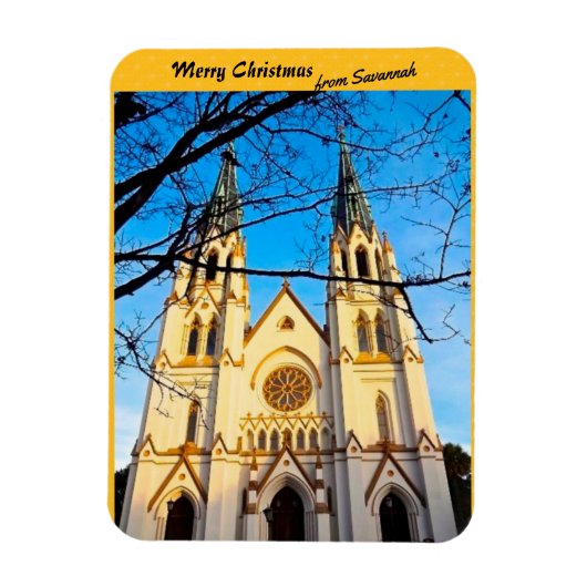 Vrolijk kerstfeest van de kathedraal van de Savann Magneet (Verticaal)