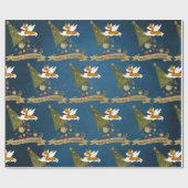 Vrolijk kerstfeest van de kerstman! cadeaupapier (Vlak)