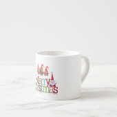 Vrolijk kerstfeest van de kerstman en de gnomen espresso kop (Voorkant rechts)