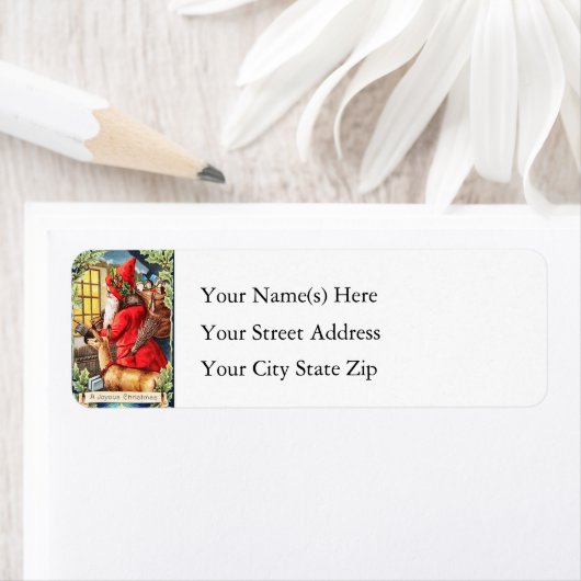  vrolijk kerstfeest van de kerstman etiket (Insitu)