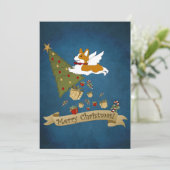 Vrolijk kerstfeest van de kerstman! feestdagenkaart (Staand voorkant)