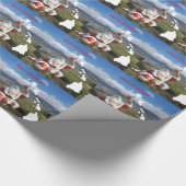 Vrolijk kerstfeest van de Kerstman op de Hawaiiaan Cadeaupapier (Hoek)