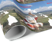 Vrolijk kerstfeest van de Kerstman op de Hawaiiaan Cadeaupapier (Rol Hoek)