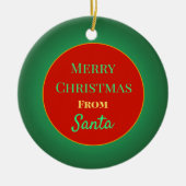 "Vrolijk kerstfeest van de Kerstman" Ornament Brib (Voorkant)