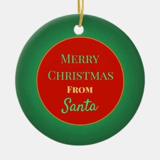 "Vrolijk kerstfeest van de Kerstman" Ornament Brib (Voorkant)