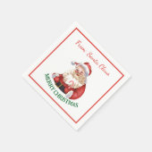 Vrolijk kerstfeest van de kerstman servet (Hoek)
