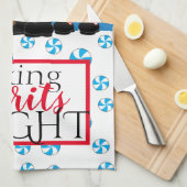 Vrolijk kerstfeest van de Kleur van de Claus Theedoek (Quarter Fold)