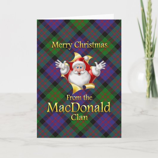 Vrolijk kerstfeest van de MacDonald Clan Feestdagen Kaart (Voorkant)