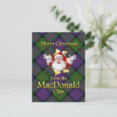 Vrolijk kerstfeest van de MacDonald Clan Feestdagenkaart (Staand voorkant)