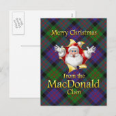 Vrolijk kerstfeest van de MacDonald Clan Feestdagenkaart (Voorkant / Achterkant)