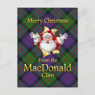 Vrolijk kerstfeest van de MacDonald Clan Feestdagenkaart