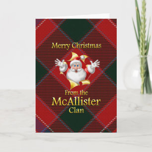 Vrolijk kerstfeest van de McAllister Clan Feestdagen Kaart