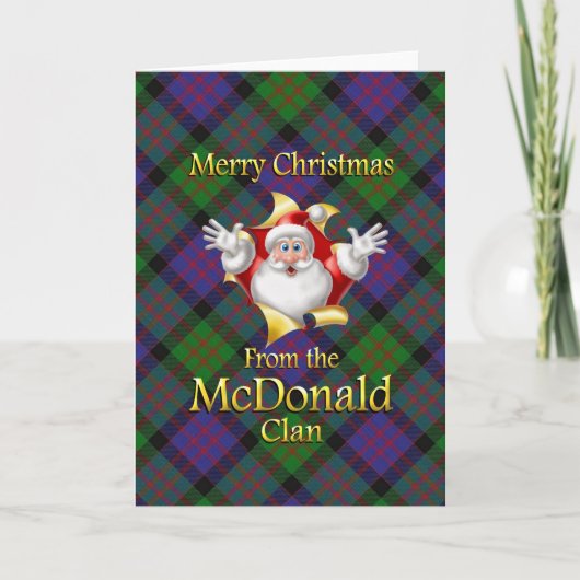 Vrolijk kerstfeest van de McDonald Clan Feestdagen Kaart (Voorkant)