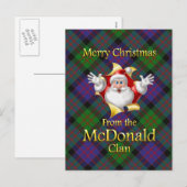 Vrolijk kerstfeest van de McDonald Clan Feestdagenkaart (Voorkant / Achterkant)