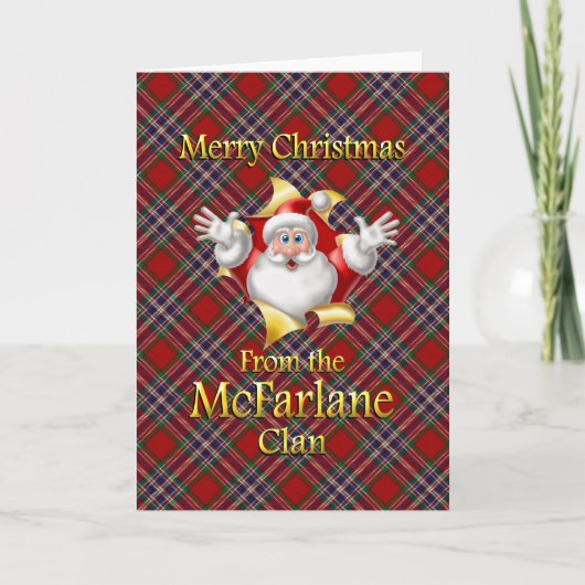 Vrolijk kerstfeest van de McFarlane Clan Feestdagen Kaart (Voorkant)