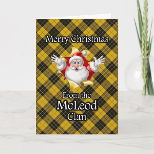 Vrolijk kerstfeest van de McLeod Clan Feestdagen Kaart (Voorkant)