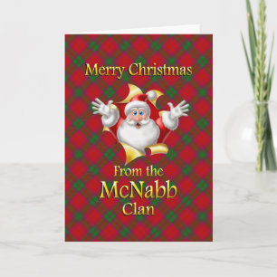 Vrolijk kerstfeest van de McNabb-clan Feestdagen Kaart