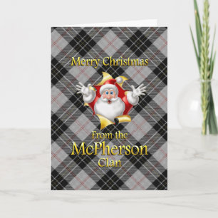 Vrolijk kerstfeest van de McPherson Clan Feestdagen Kaart