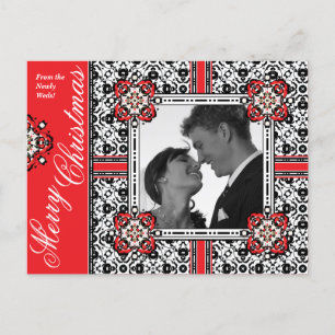 Vrolijk kerstfeest van de Newly Weds Feestdagenkaart