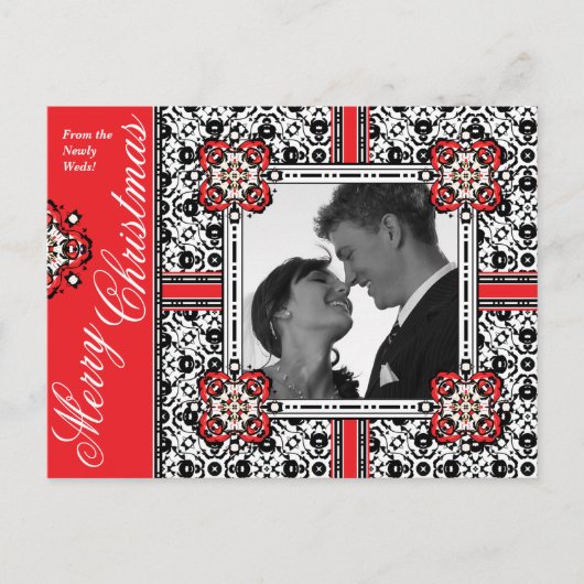 Vrolijk kerstfeest van de Newly Weds Feestdagenkaart (Voorkant)